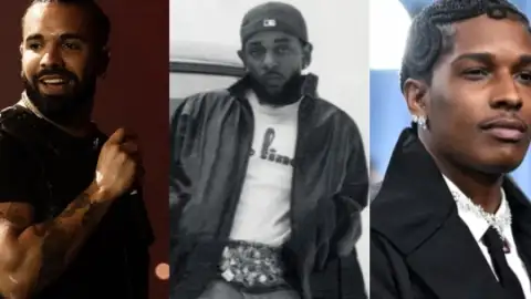 A$AP Rocky acha que briga entre Kendrick Lamar e Drake é "saudável para o hip-hop"