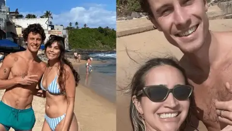 Shawn Mendes volta para Salvador e é flagrado curtindo praia com fãs