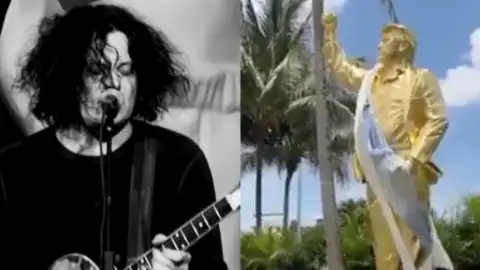 Jack White detona estátua dourada de Donald Trump e compara a bezerro de ouro bíblico