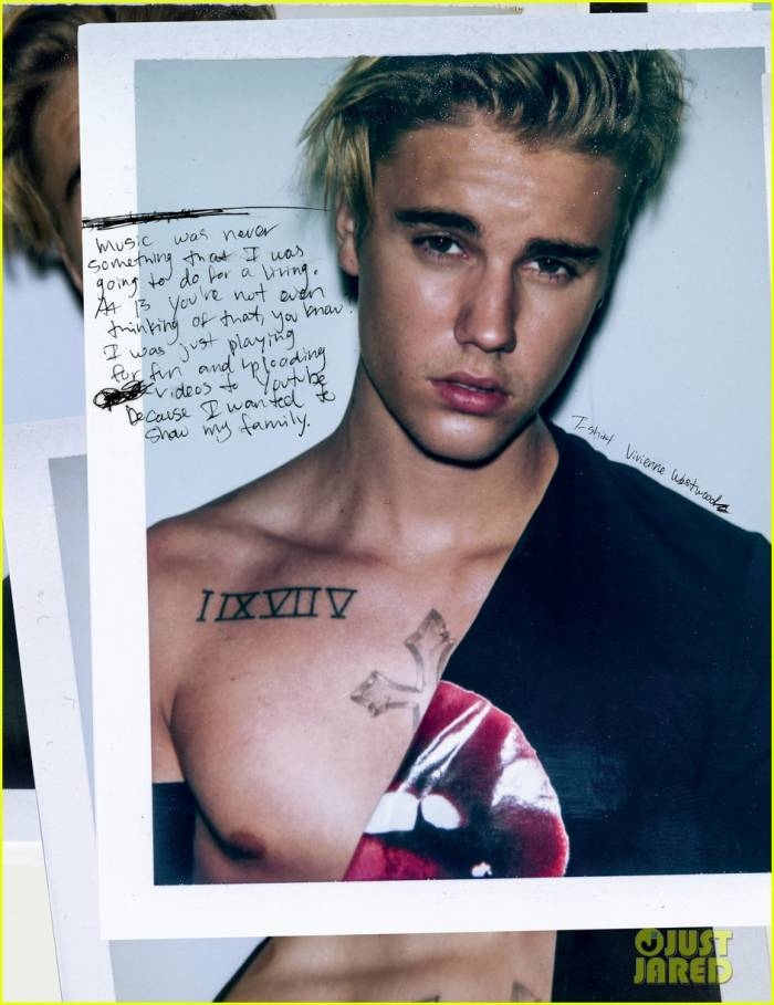 Justin Bieber Posa Sem Camisa Para A Revista Interview Vagalume 